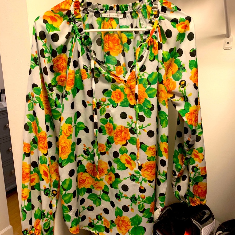 Colorful office blouse